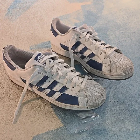 Adidas Superstar Ltd Ed Split Cloud Wht Crew Blue FX5532 Men 13 Shell Toes Shoes